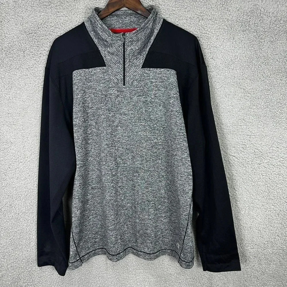 Champion sweater mens XL gray 1/4 zip high neck pullover sweatshirt lightweight‎ - Picture 1 of 6